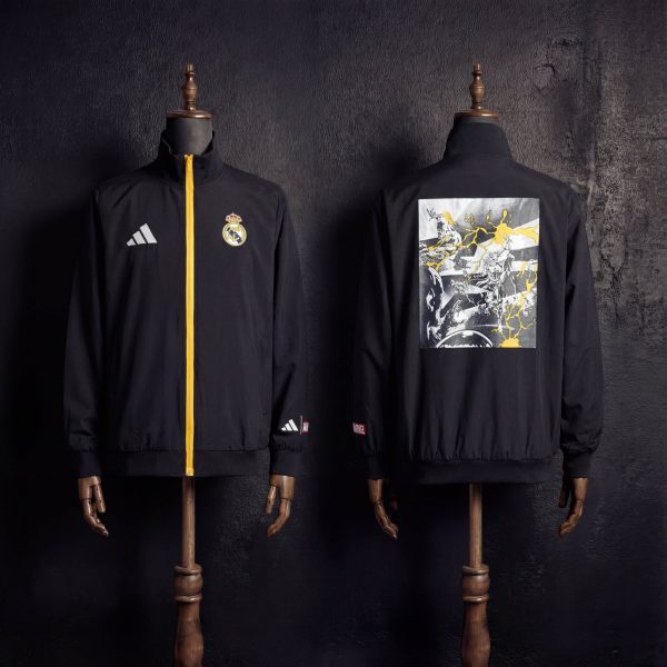 2025/26 Real Madrid Black Windbreaker Sport Unifom