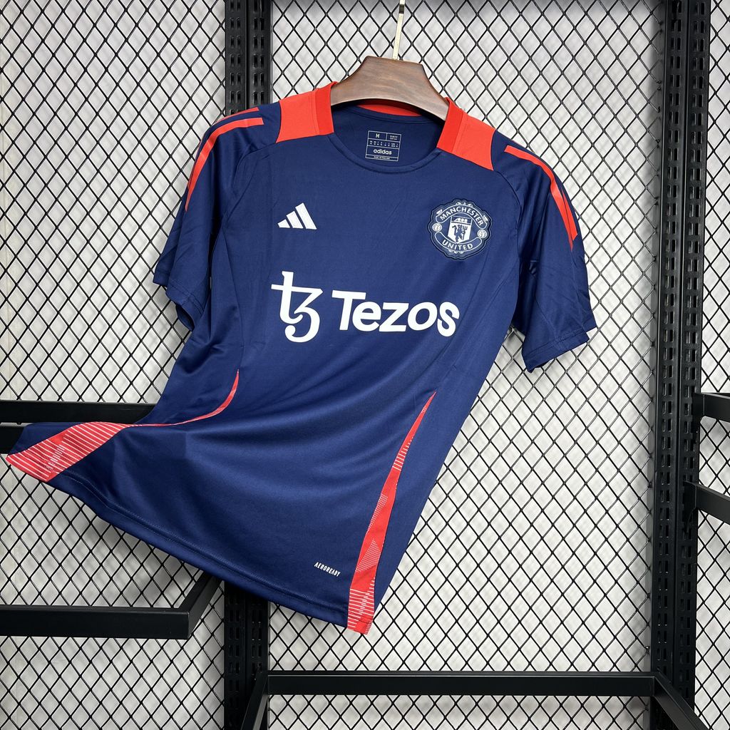 2024/25 Manchester United Dark blue Pre-match training Jersey Fan Version