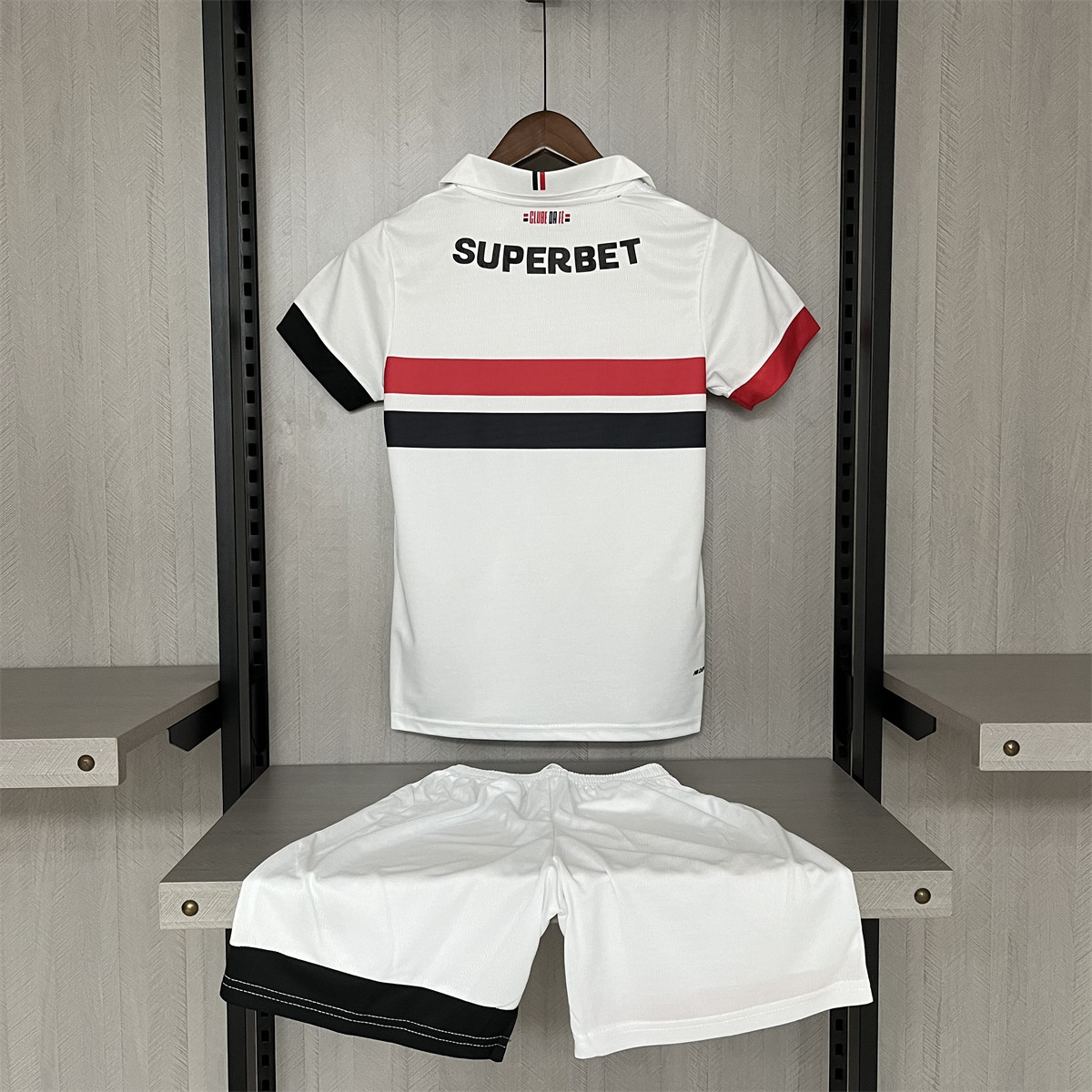24/25 kids kits sao paulo home jersey size: 16-28