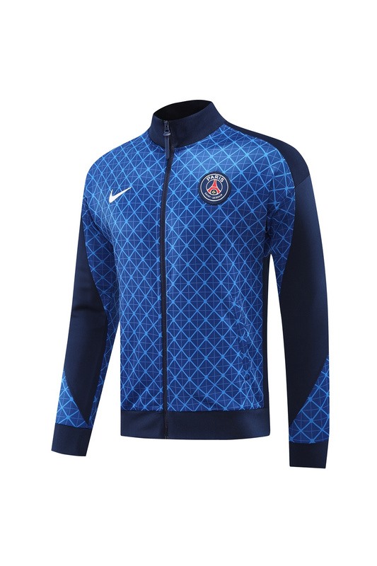 2024 PSG Blue Jacket Training Suit Set Football Team Shirt Sports Fashion
