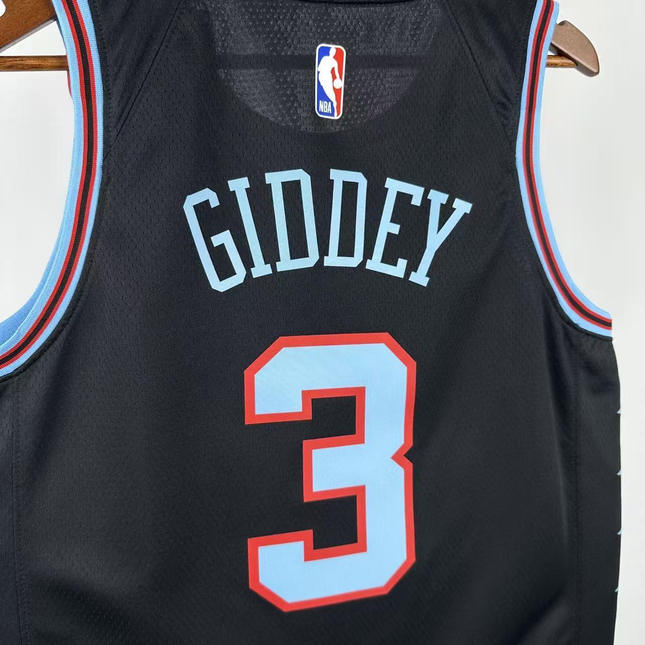 NBA Chicago Bulls 2026 City Edition Black Jersey GIDDEY#3