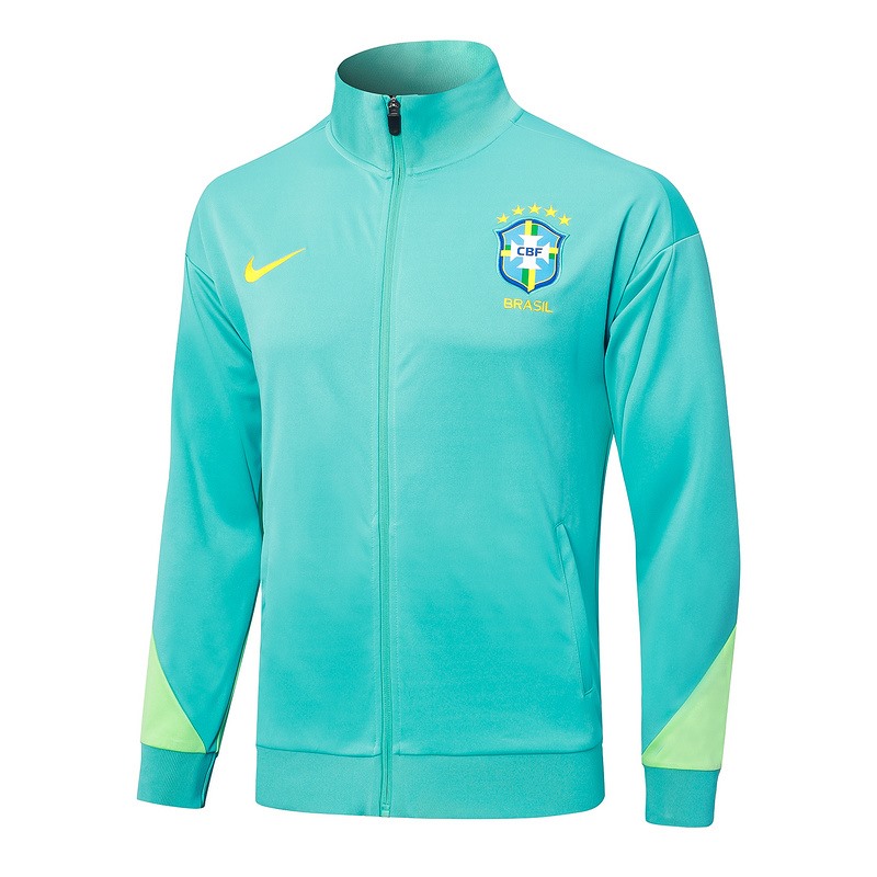 2024 Brazil Blue-Green Jacket Training Suit Set Football Team Shirt Sports Fashion
