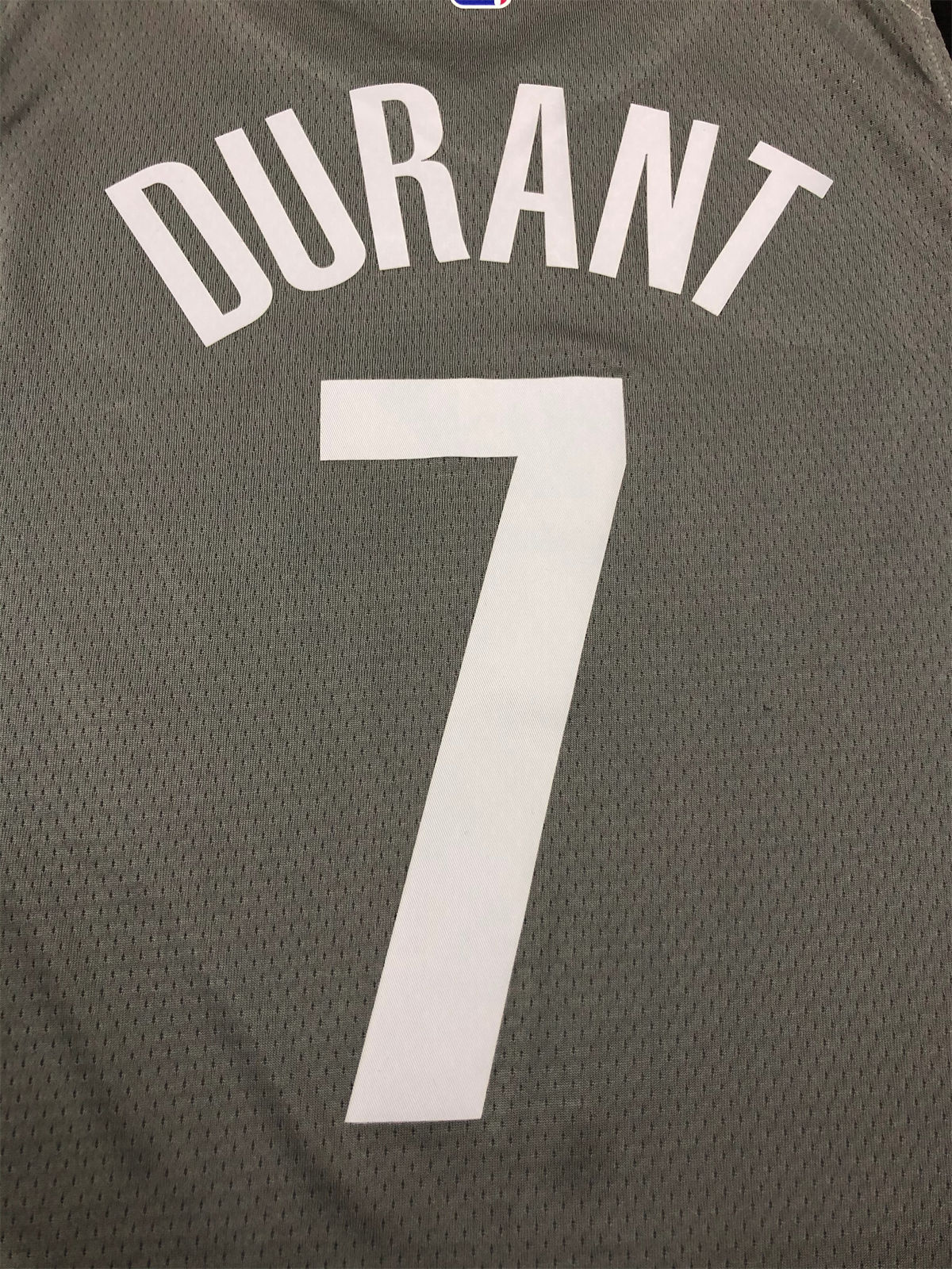 NBA Brooklyn Nets V-neck Grey Jersey DURANT#7 S-XXL