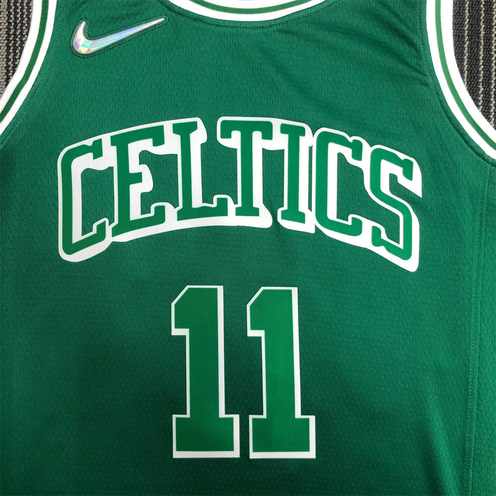 NBA Boston Celtics Round Neck 75th anniversary Green Jersey IRVING#11 S-XXL