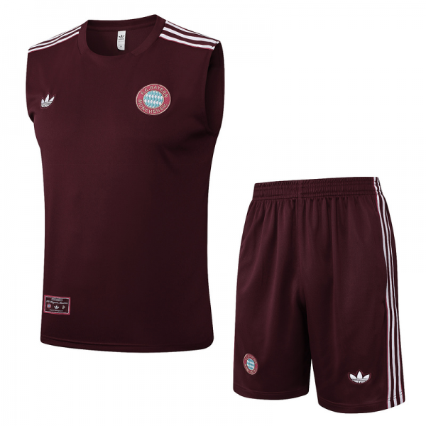 2025/26 Bayern Munich maroon Training Set Shirt and Shorts