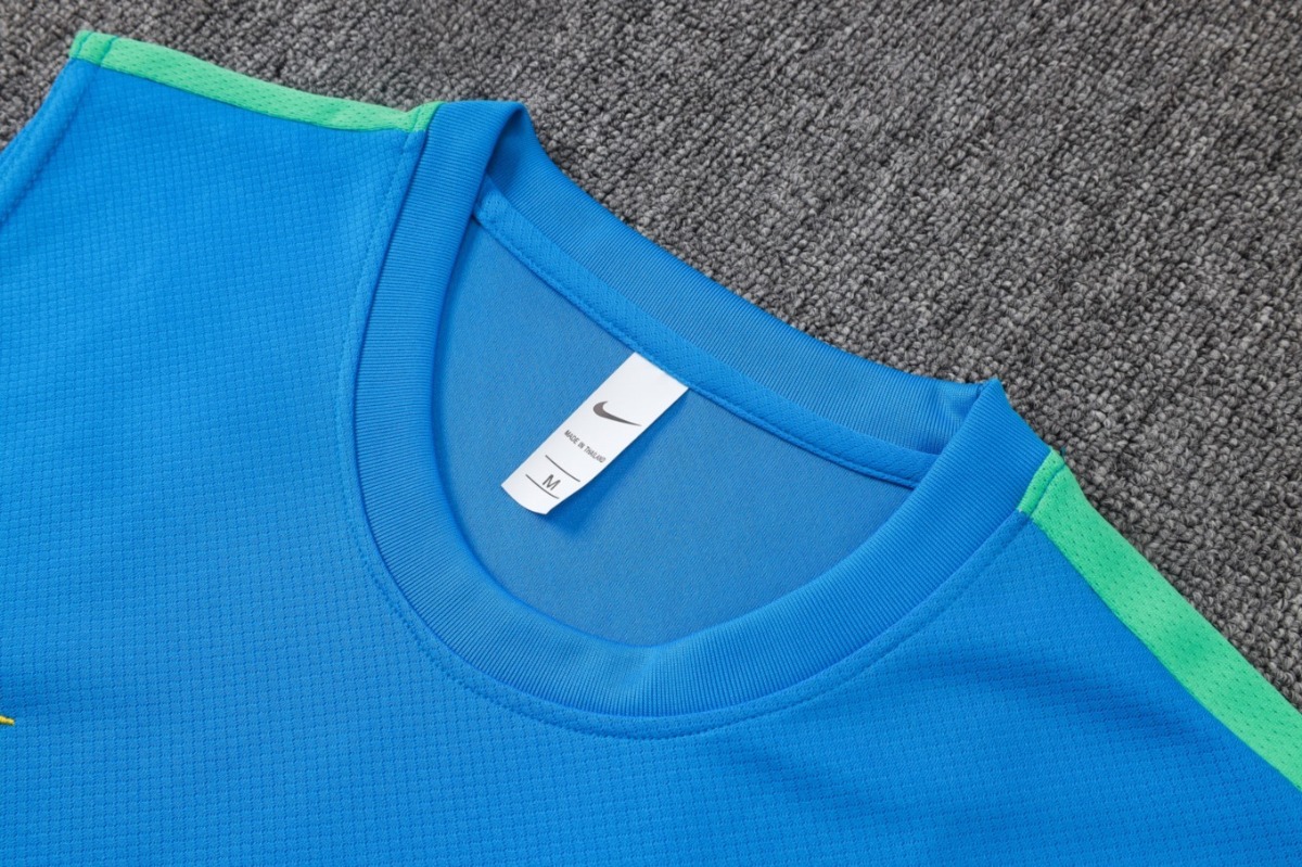 2026 Brazil Lake blue Training Set Shirt and Shorts