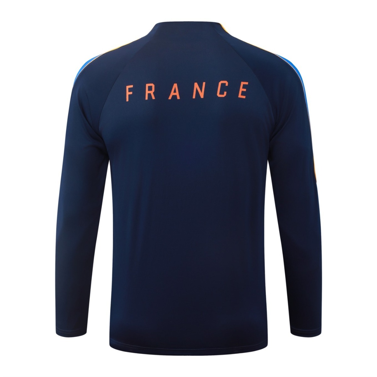 2026 France Cyan Long-sleeved half-pull training kit