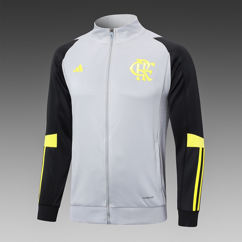 2024 Flamengo Gray Jacket Training Suit Set Football Team Shirt Sports Fashion