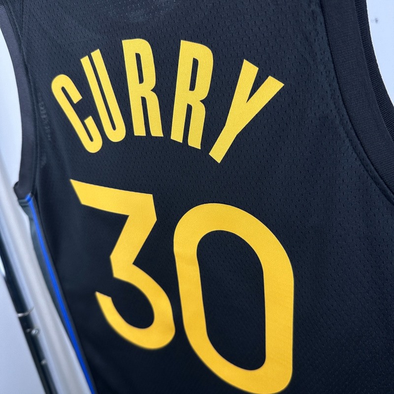 NBA 2025 Golden State Warriors Round Neck JORDAN Edition Black Jersey CURRY#30 S-XXL