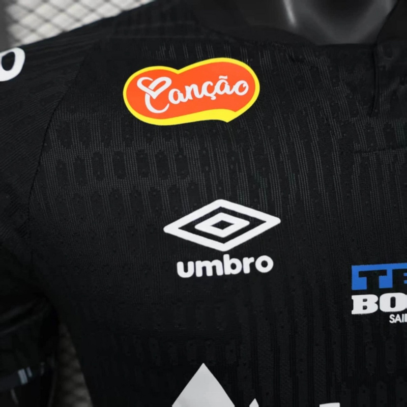 2024/25 Santos Special Edition Black Jersey With Sponsors jersey Player Version