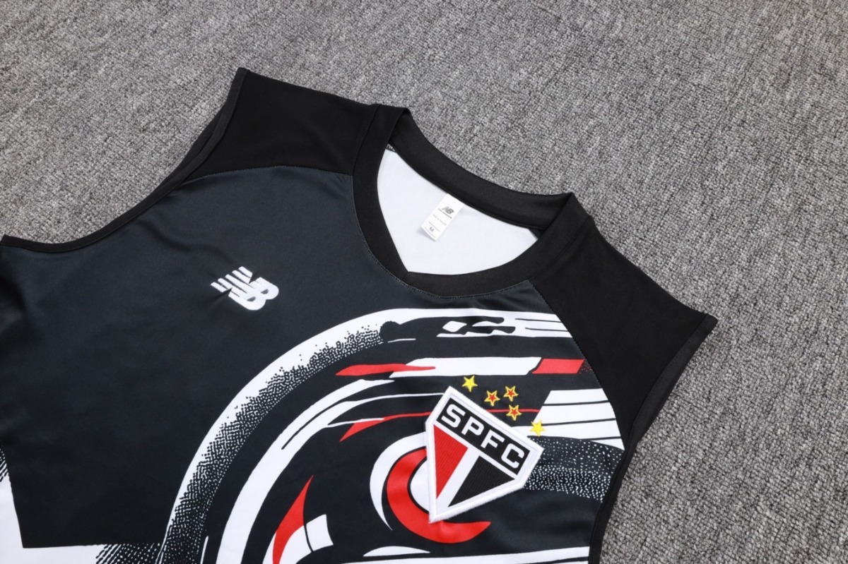 2026 Sao Paulo Black Training Set Shirt and Shorts