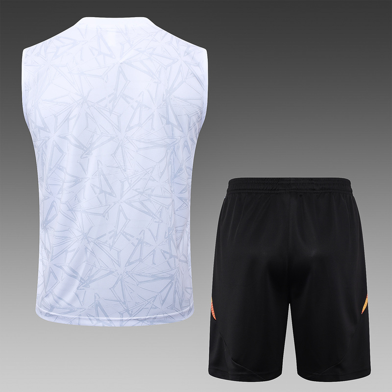24/25 Real Madrid White Training Set Shirt and Shorts
