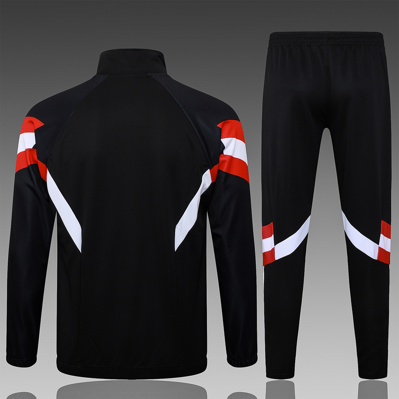 2024/25 Manchester United Black Jacket Training Suit Set Football Team Shirt Sports Fashion