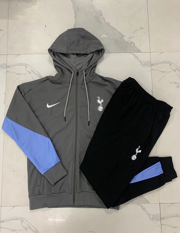 2024/25 Tottenham Dark grey Hoodie Jacket Kit Set Football Team Shirt Sports Fashion