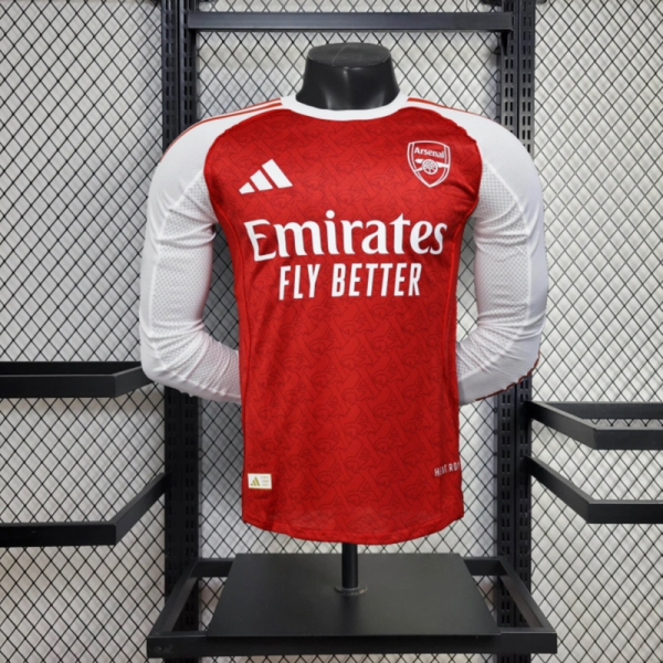 2025/26 Arsenal Home Long Sleeve Jersey Player Version