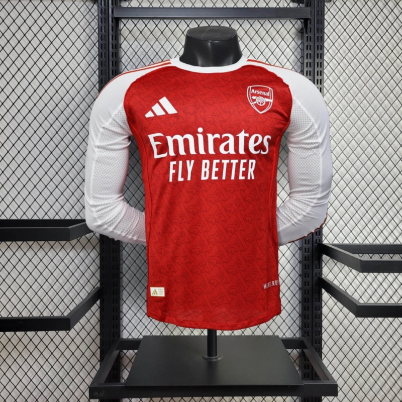 2025/26 Arsenal Home Long Sleeve Jersey Player Version