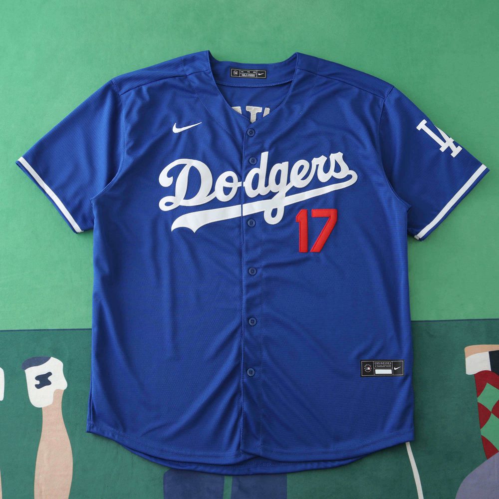 MLB LosAngeles Dodgers Blue Jersey OHTANI #17