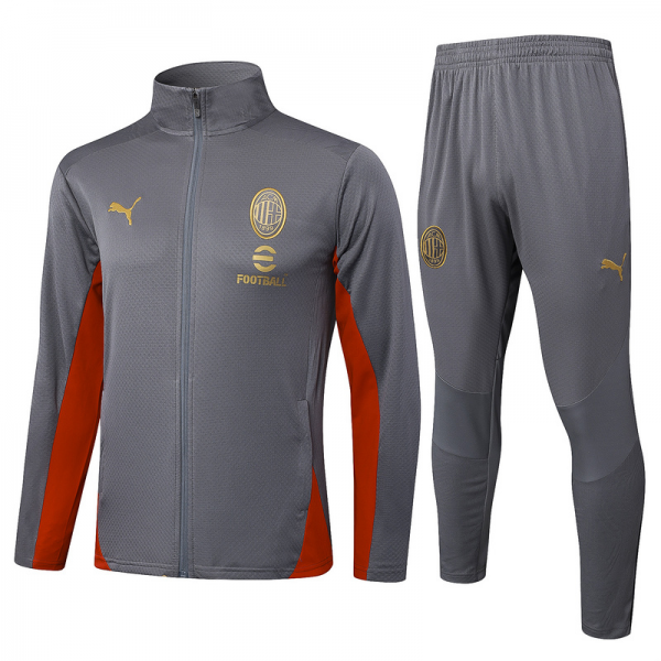 2024/25 AC Milan Grey Jacket Training Suit Set Football Team Shirt Sports Fashion