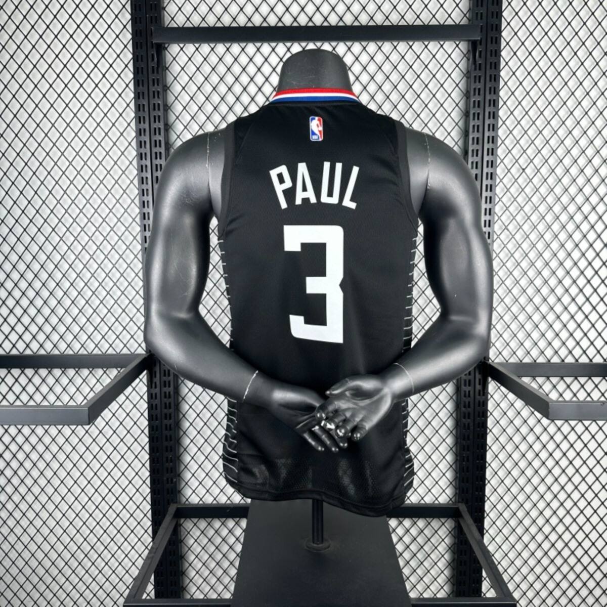 NBA Los Angeles Clippers V-Neck Black Jersey PAULl#3 S-XXL