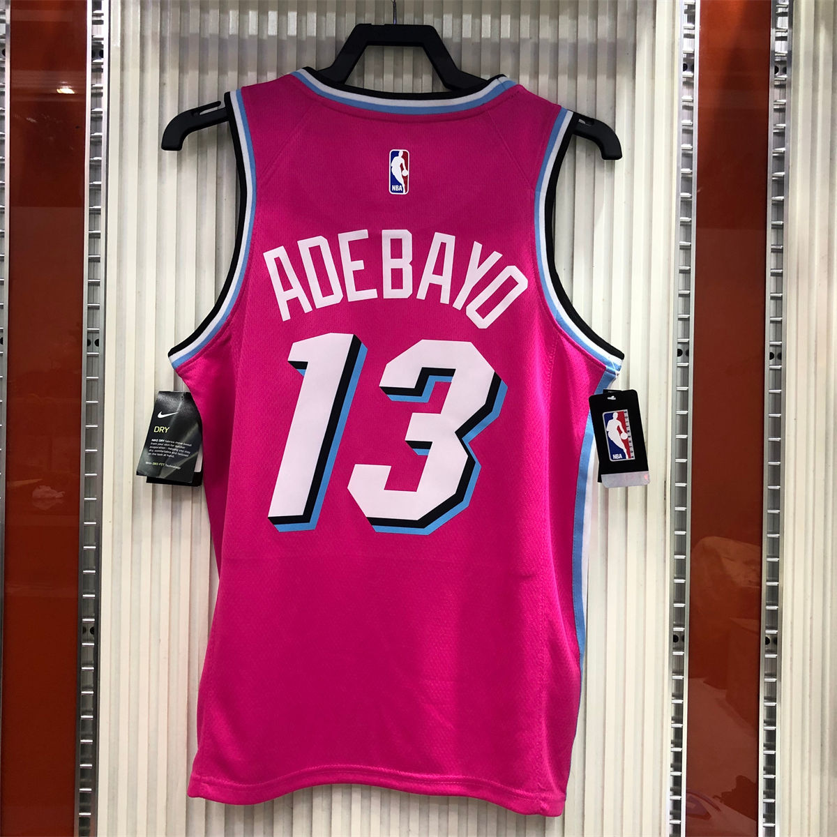 NBA Miami Hearts round neck Pink Jersey ADEBAYO#13 S-XXL