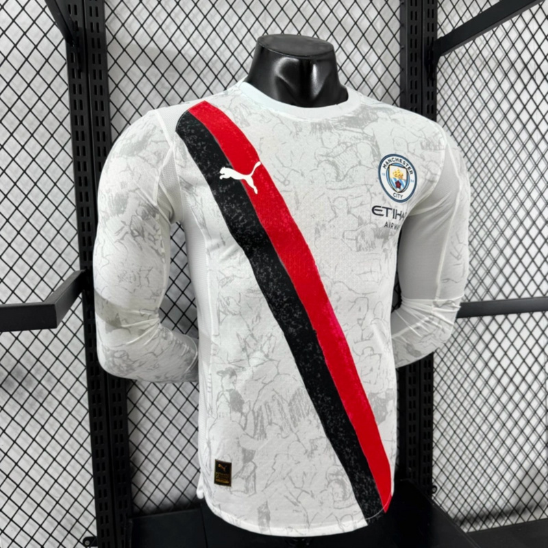2025/26 Manchester City Away Long Sleeve Jersey Player Version