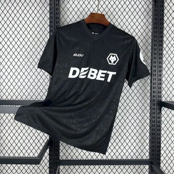 2025/26 Wolves Away Black Jersey Fan Version