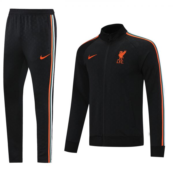 2021 Liverpool Black Jacket Training Suit Set Football Team Shirt Sports Fashion