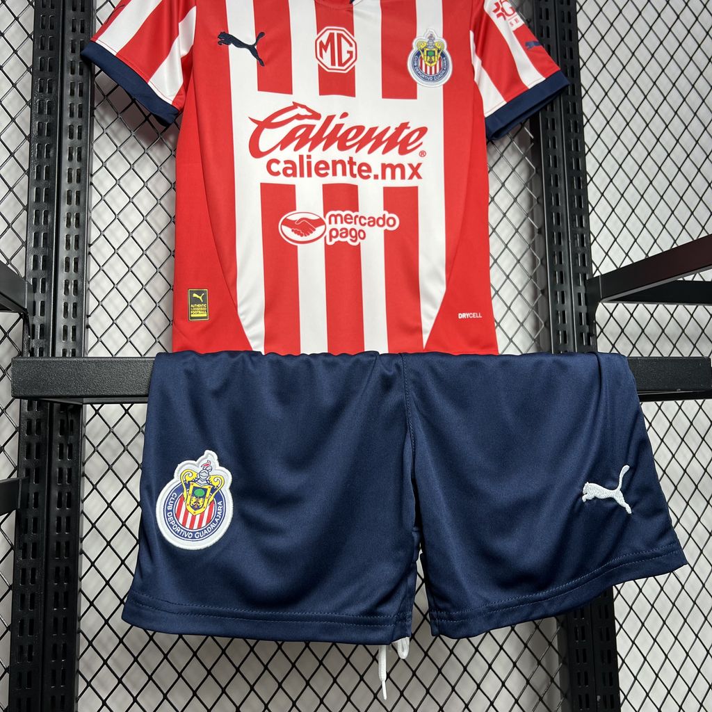24/25 Chivas Home jersey Kid Kits Size 16-28