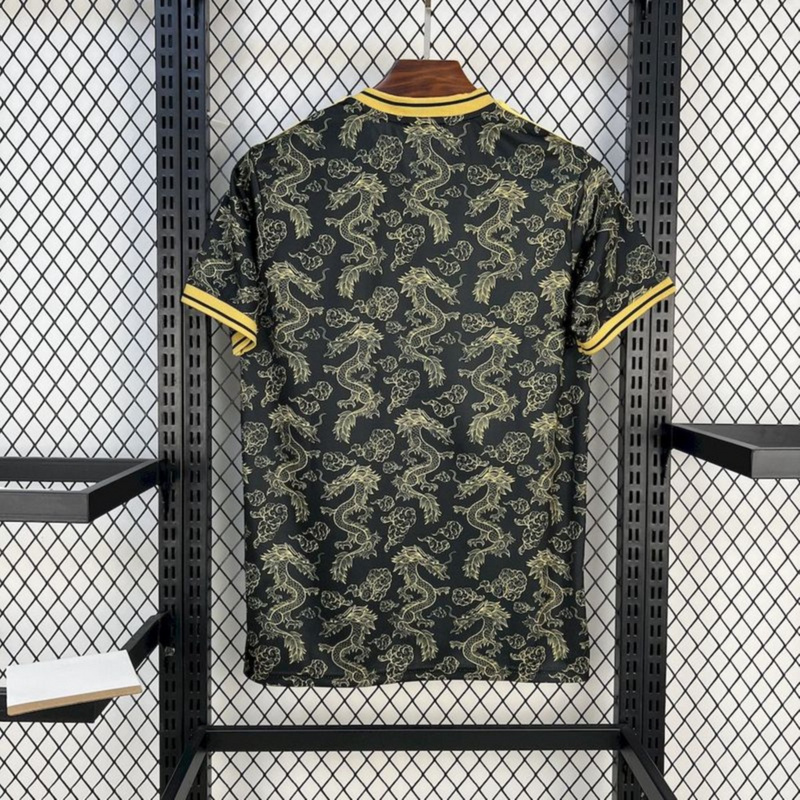 2025/26 Real Madrid Black Golden Dragon Edition Jersey Fan Version