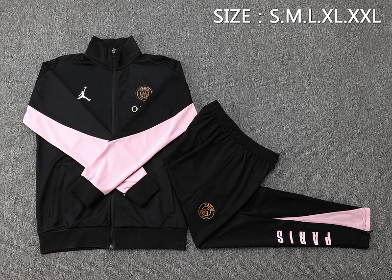 2024/25 Paris Black Jacket Training Suit Set Football Team Shirt Sports Fashion