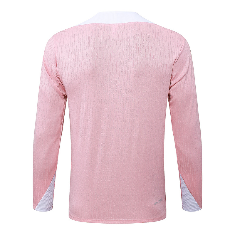 24/25 Paris Pink Long-sleeved half-pull training kit Football team kit
