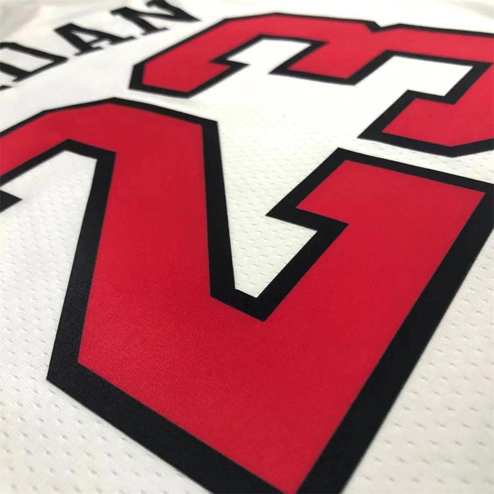 NBA Chicago Bulls Round Neck White 75th anniversaryJersey JORDAN#23 S-XXL