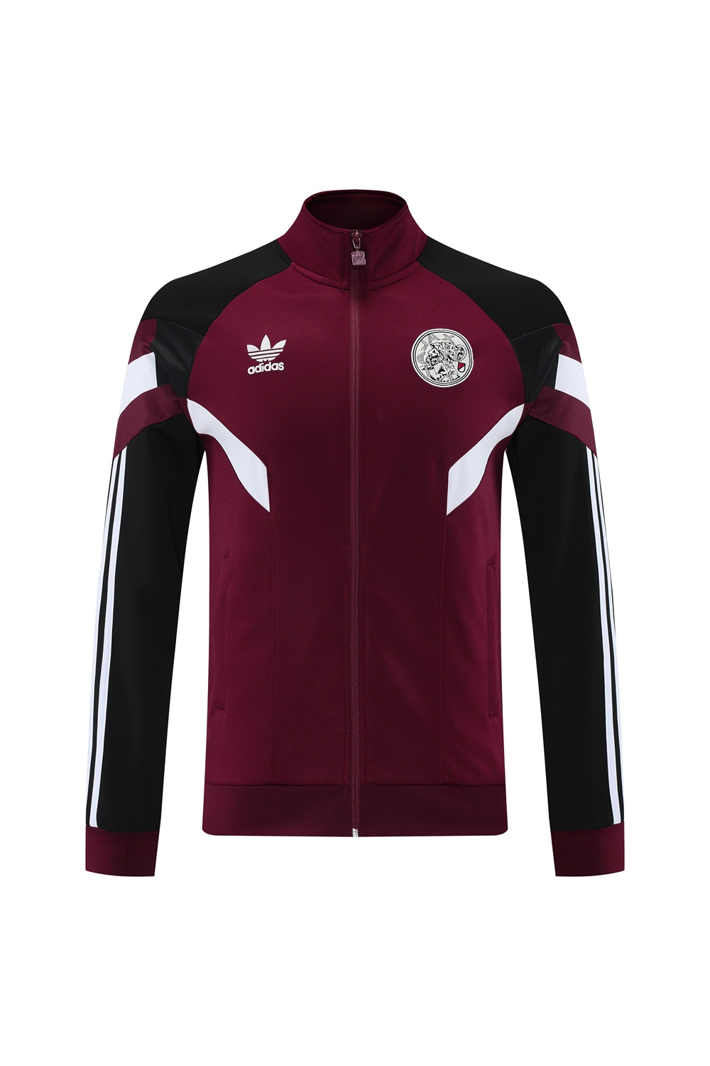 2024 Ajax Maroon Jacket Training Suit Set Football Team Shirt Sports Fashion