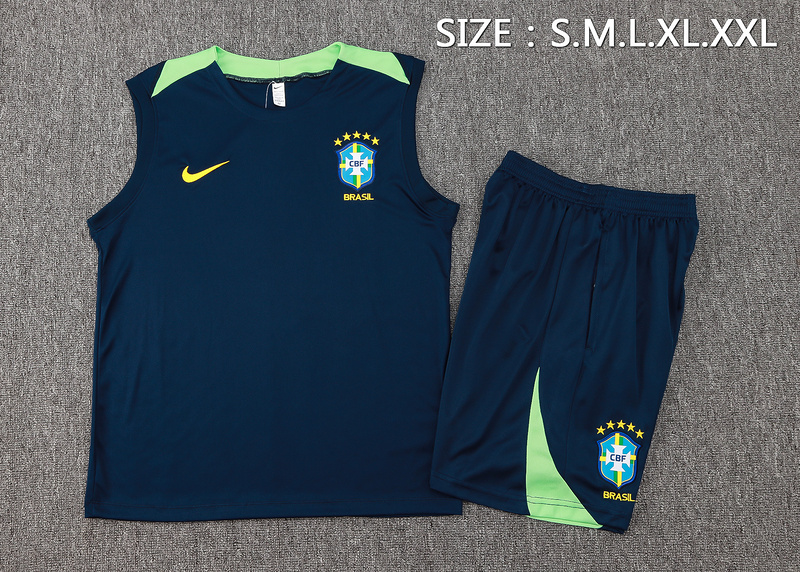 24/25 Brazil Blue Training Set Shirt and Shorts