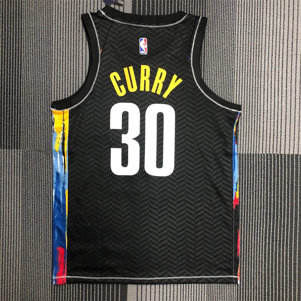 NBA Brooklyn Nets V-Neck Black Jersey CURRY#30 S-XXL