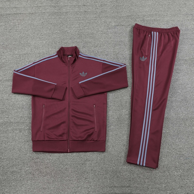 2024 Adidas maroon Jacket Training Suit Set Football Team Shirt Sports Fashion