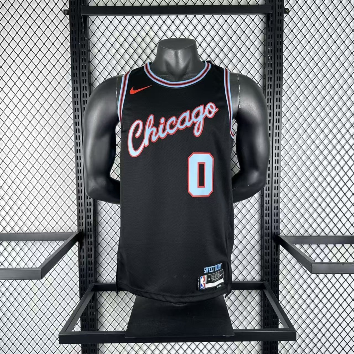 NBA Chicago Bulls 2026 City Edition Black Jersey WHITE#0