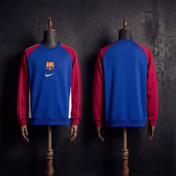 2025/26 Barcelona Long Sleeve Blue Sweatshirt