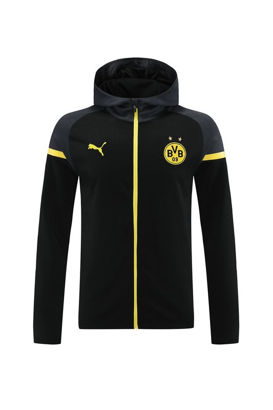 2024 Dortmund Black Hoodie Jacket Kit Set Football Team Shirt Sports Fashion