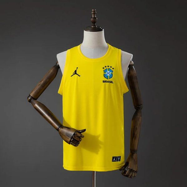 2026 Brazil x Jordan Training Yellow Vest Fan version