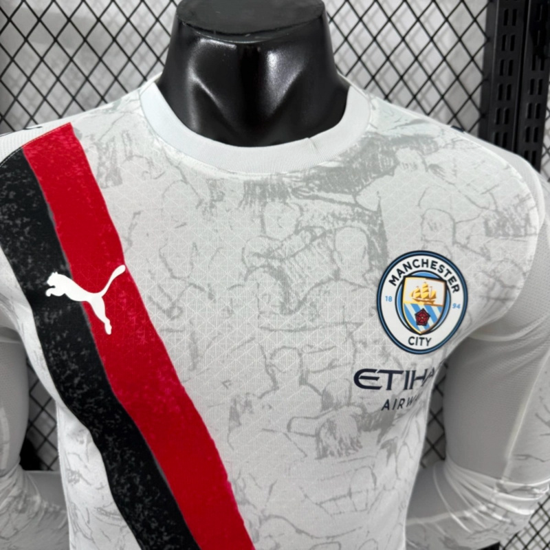2025/26 Manchester City Away Long Sleeve Jersey Player Version