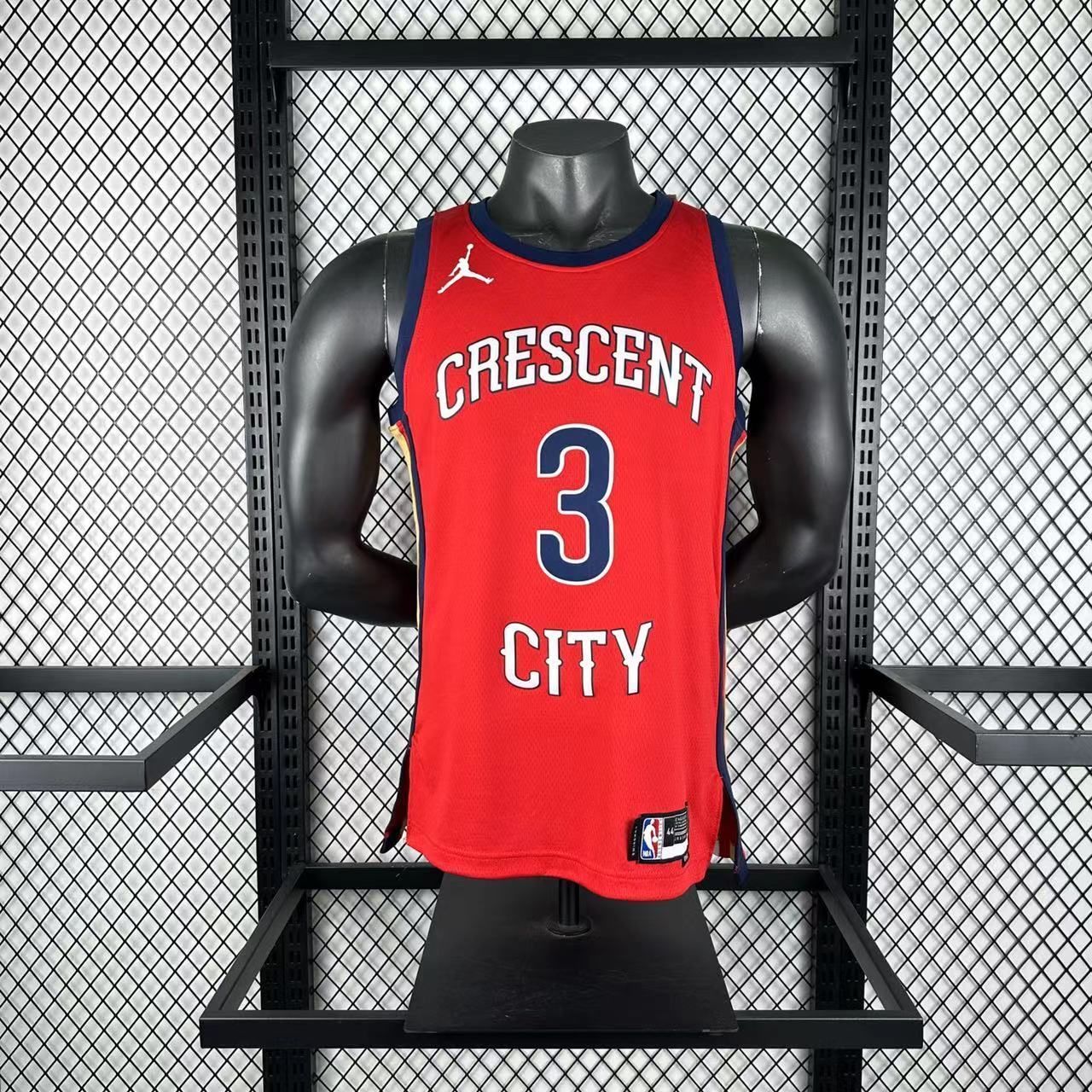 NBA New Orleans Pelicans Round Neck Red jersey POOLE#3#1 S-XXL