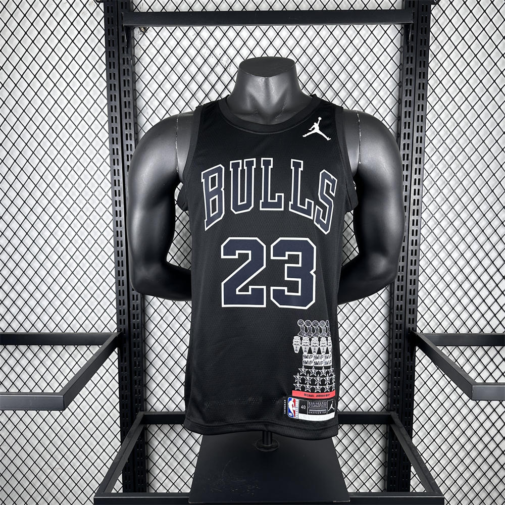 NBA Chicago Bulls Michael JORDAN#23 Honor Edition Black Jersey S-XXL