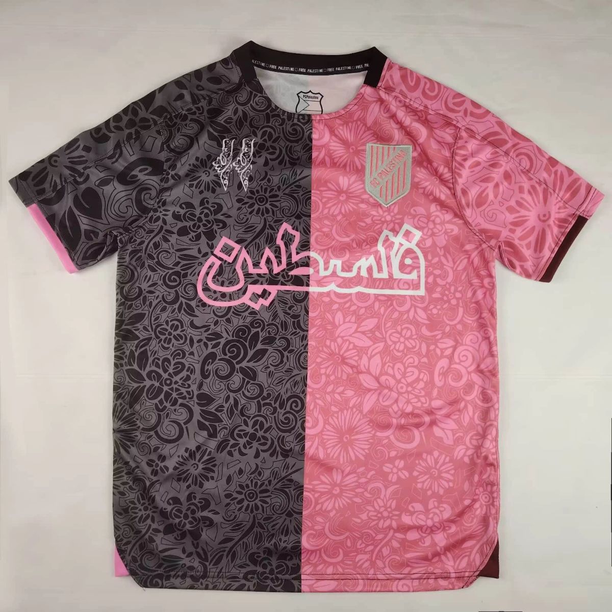 2025/26 CD Palestino Special Edition Pink and Grey Jersey Fan Version
