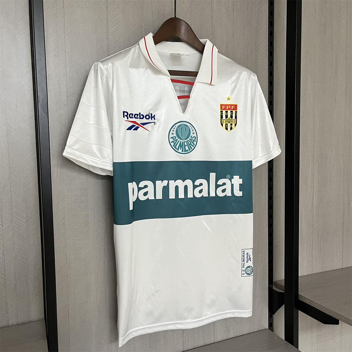 Retro 1997 Palmeiras white jersey Fan Version
