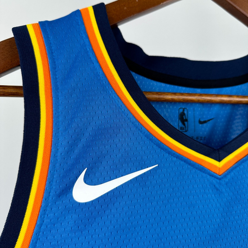 NBA Oklahoma City Thunder V-Neck Blue Jersey GILGEOUS-ALEXANDER#2 S-XXL