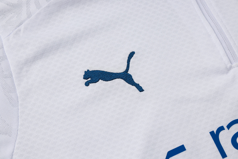 24/25 Marseilles White Long-sleeved half-pull training kit Football team kit