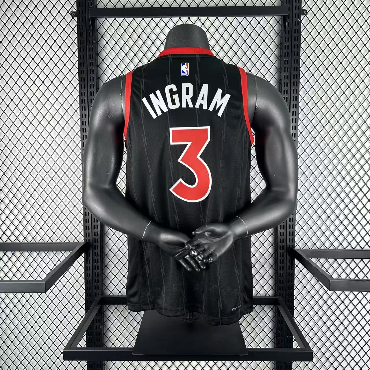 NBA Toronto Raptors V-Neck Black jersey INGRAM#3