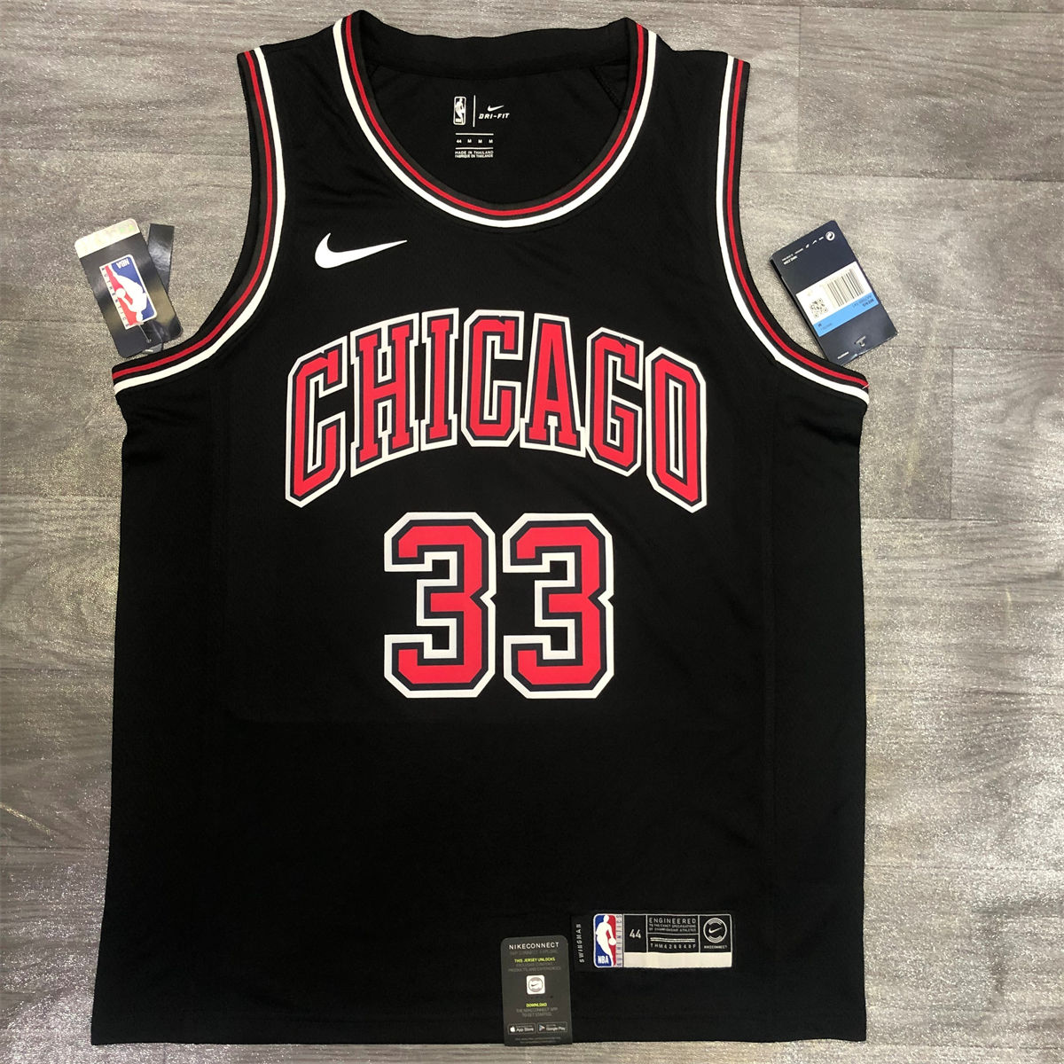 NBA Chicago Bulls Round neck Black Jersey PIPPEN#33 S-XXL