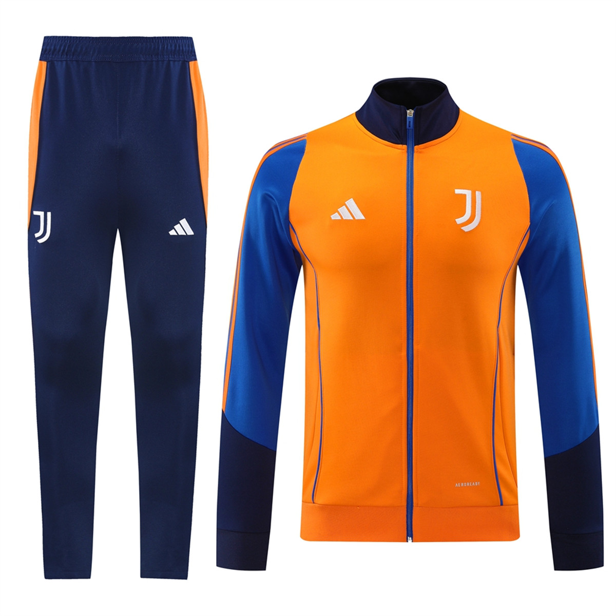 2024 Juventus Orange Jacket Training Suit Set Football Team Shirt Sports Fashion